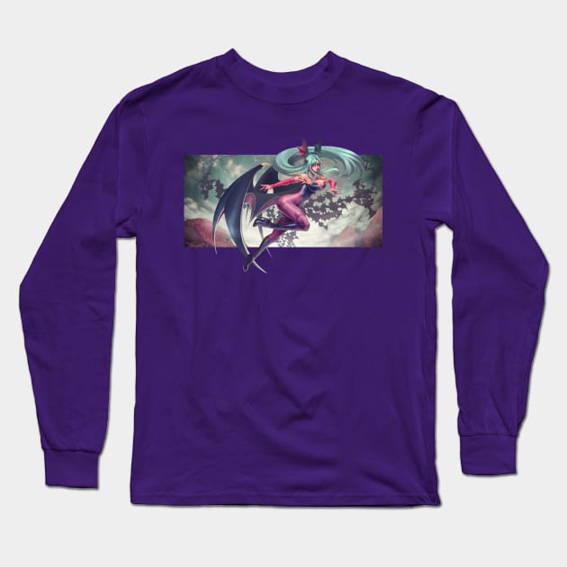 Morrigan Long Sleeve T-Shirt by DasGnomo